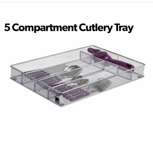 Mindspace Other - 🆕 Mindspace 5 Compartment Cutlery Tray Silver